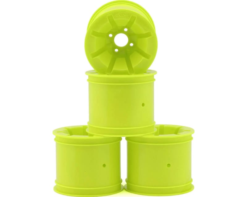 Tap to zoom RC10t Pioneer 2.2 Rear Wheels W/Adapters (Yellow) (4)
