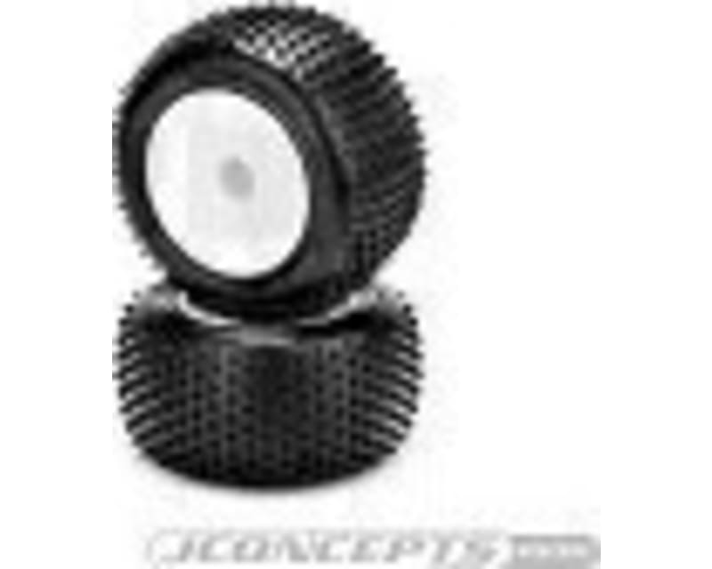 Drop Step - pink compound 2.2 stadium truck tire pre-mounted on