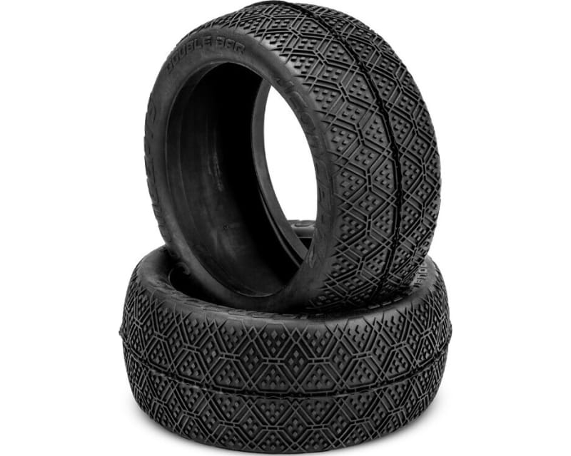 Double Bar Silver Compound Tire Fits 4.0 1/8th Truck Wheel