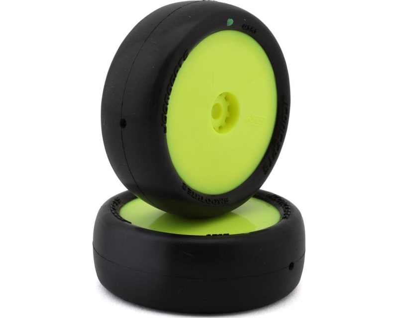 Mini-B Smoothie 2 Pre-Mounted Front Tires (Yellow) (2) (Green)