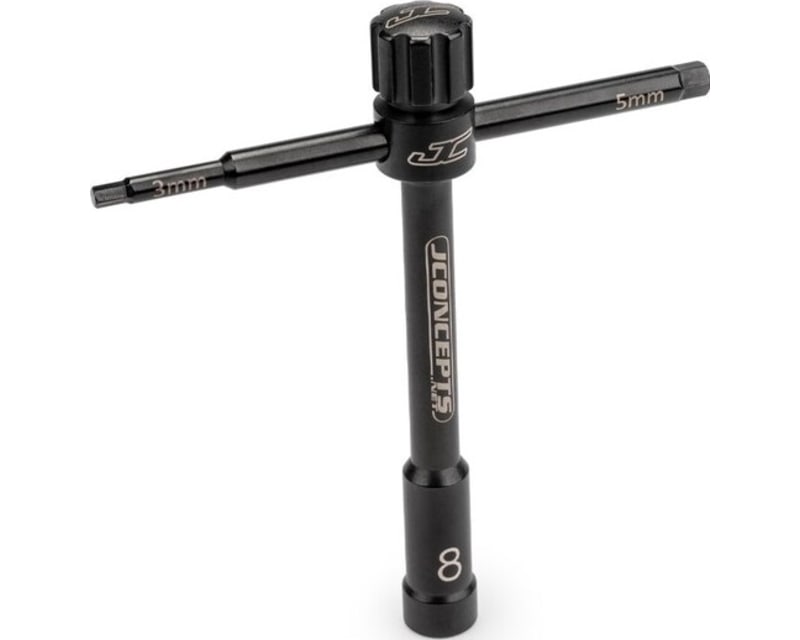 Multi-Wrench Black 8mm Glow Plug 3mm/5mm Wrench Fits 1/8th  photo