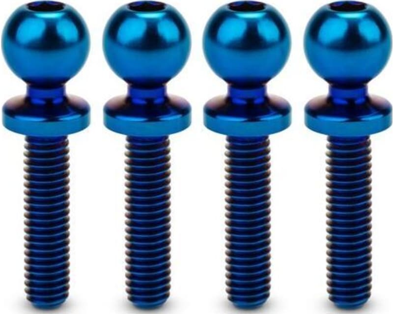 Jci 5.5 X 12mm Revolved Titanium Ball-Stud Burnt Blue 4pc Fi photo