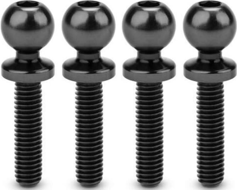 Jci 5.5 X 12mm Revolved Titanium Ball-Stud Stealth Black 4pc