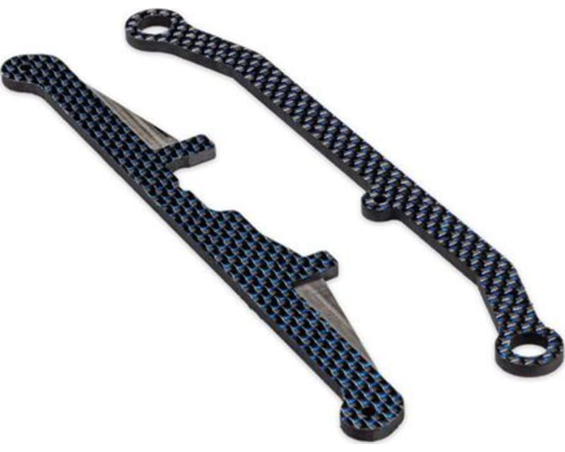 Regulator Steering Rack and Rear Lockout Carbon Fiber Blue Hue