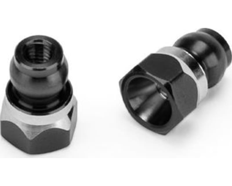 RC10b7 Fin Titanium Front Stand-Off Stealth Black 8mm for RC1