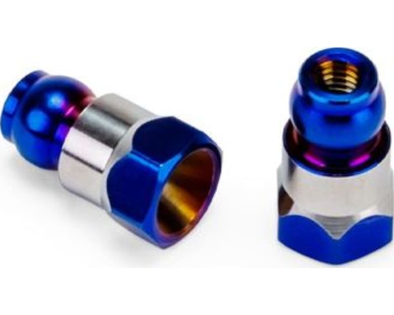 RC10b7 Fin Titanium Rear Stand-Off Burnt Blue 10mm for RC10b7