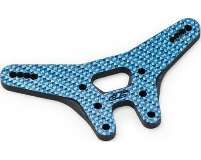 RC10b7 Carbon Fiber Rear Shock Tower Blue Fits RC10b7 RC10b7d photo