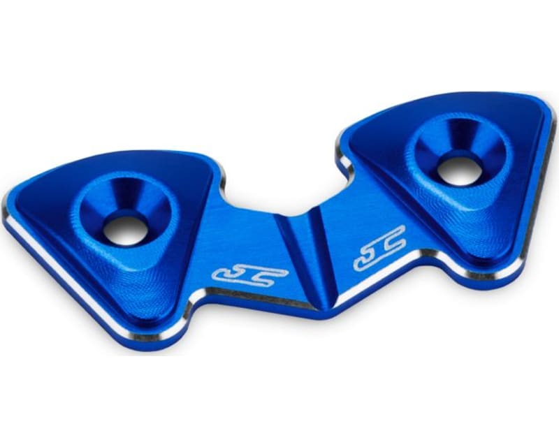 RC10B7 aluminum 1-piece rear wing button - blue