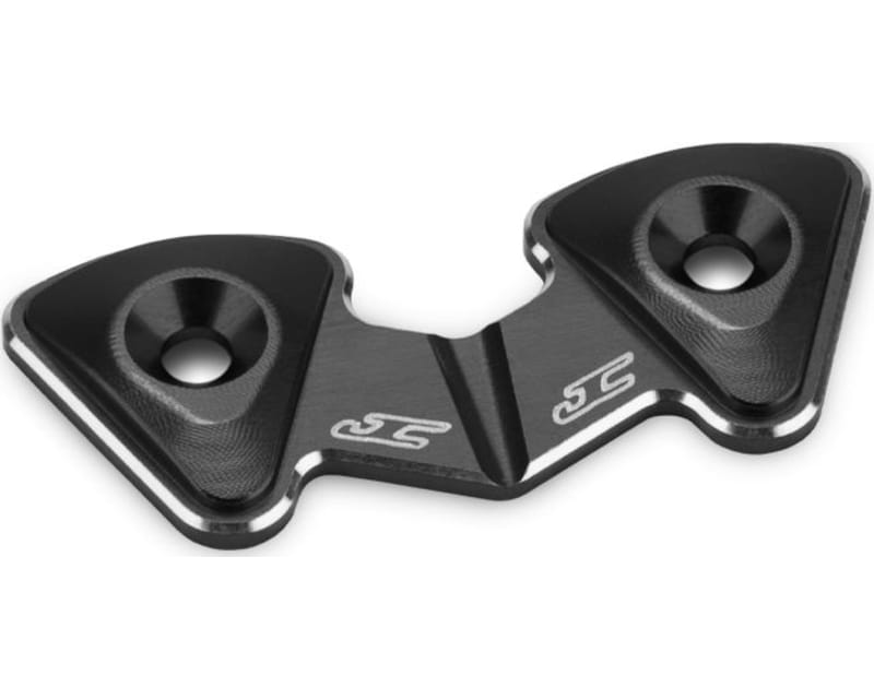 RC10B7 aluminum 1-piece rear wing button - black