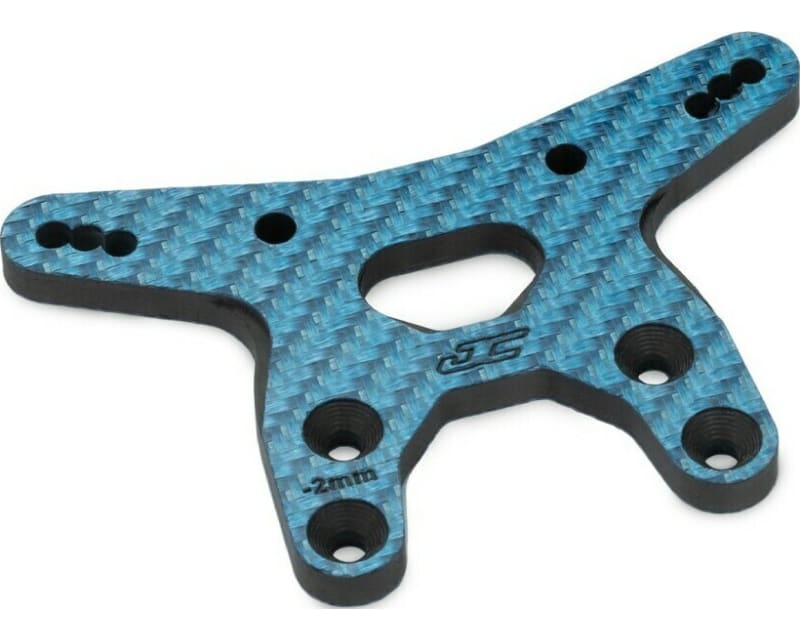 RC10B7 -2mm carbon fiber front shock tower - blue photo