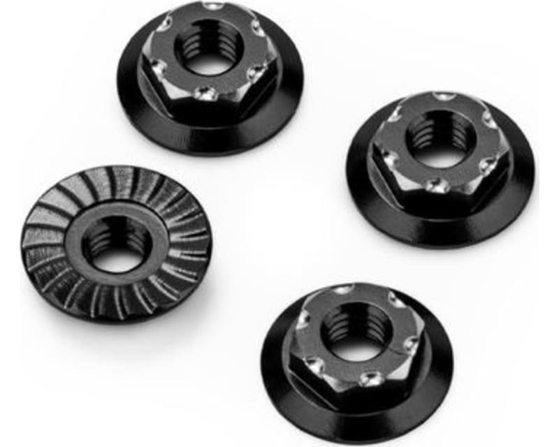 RC10b7 M4 Low-Profile Aluminum Wheel Nut Blue 4pc Fits Vehicl photo