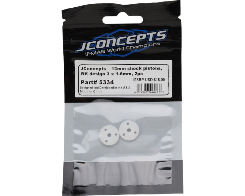 Bk Design Ae 13mm Shock Piston (2) (2.5mm Thick) (3x1.5mm)
