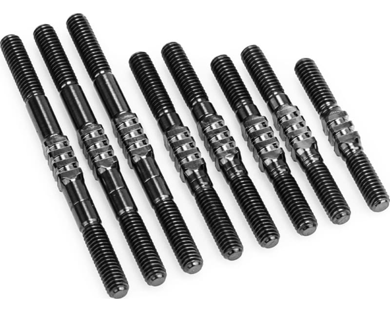 Tap to zoom RC10 Factory Team Fin Titanium Turnbuckle Set Stealth Black