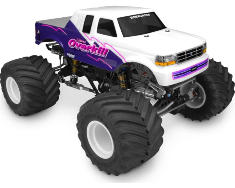Tap to zoom 1993 F0RD F-250 Super Cab Monster Truck Clear Body Shell