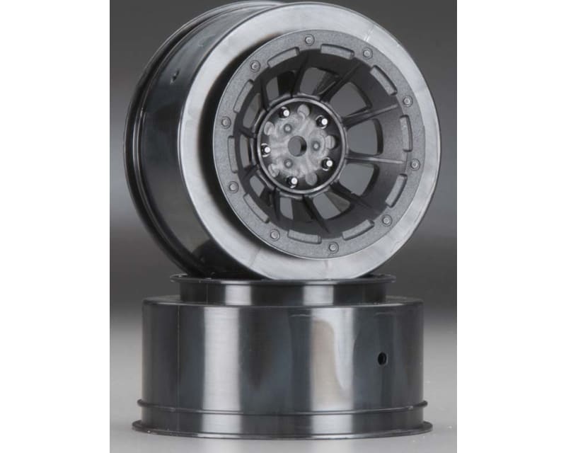 Hazard Slash 2WD Front Wheels Black (2)