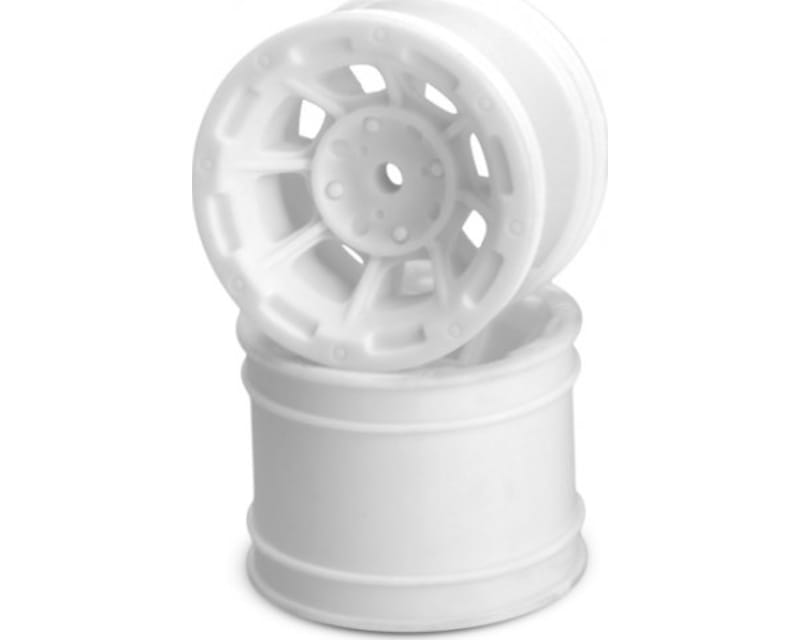 Hazard 1.7 inch RC10 Rear Wheels White (2)