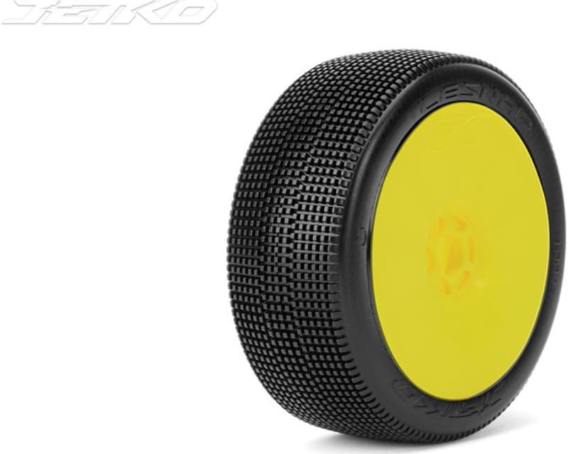 Tap to zoom Lesnar 1/8 Buggy Tires Mounted On Yellow Dish Rims Ultra Soft 2