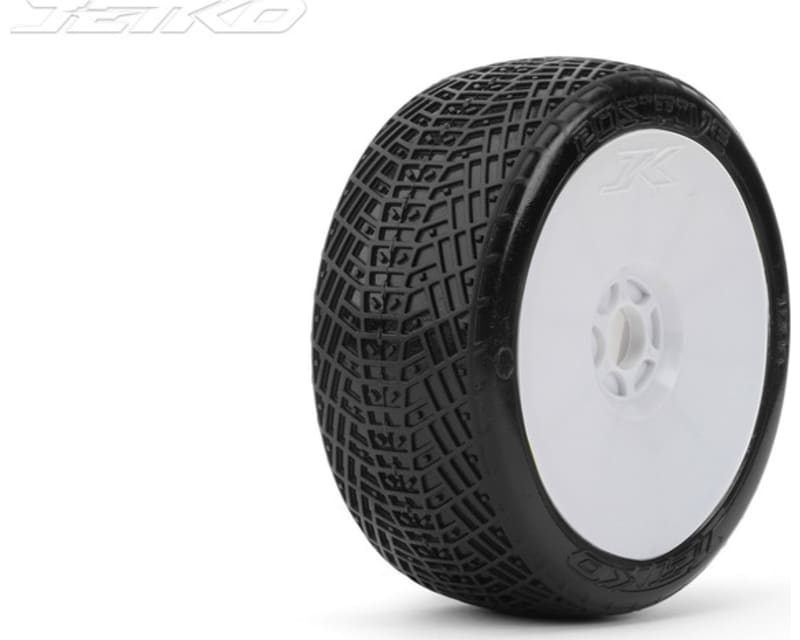 Positive 1/8 Buggy Tires Mounted On White Dish Rims Ultra Soft