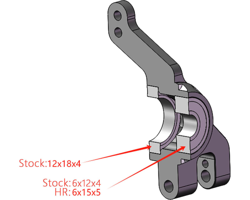 6061 HD Bearing Rear Hub Carriers JTF