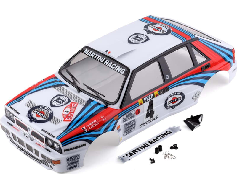 Lancia Delta Hf Integrale Prepainted 1:10 Rally Body (Martini Ra