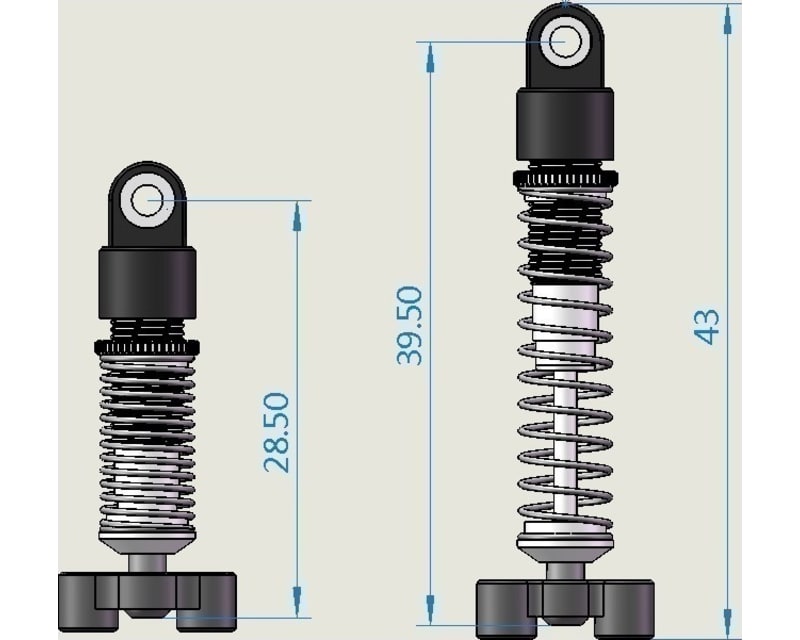 Aluminum Oil Damper Shocks Set (4) - Kyosho Mini-Z 4X4
