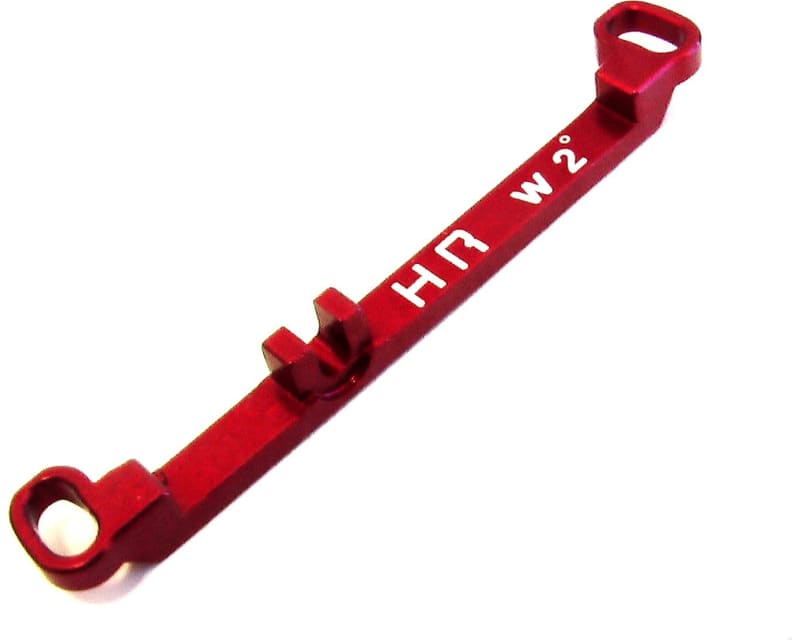 Aluminum Steering Link Long +2 Deg (Red) - Kyosho Mr-03
