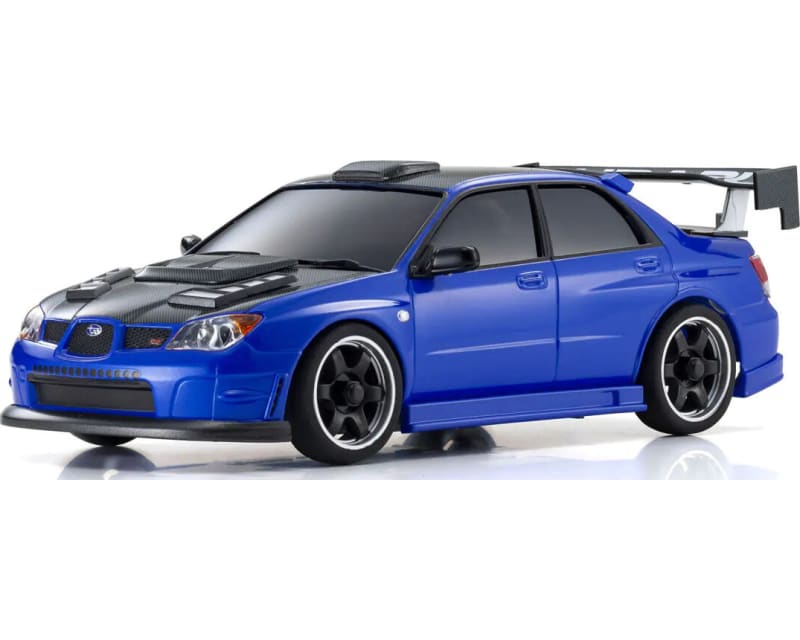 Mini-Z Awd Subaru Impreza Wrx with Gt Wing Ma-020 Blue