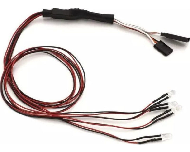 Led Light Unit 4x F5 Bulbs Clear and Red L=400