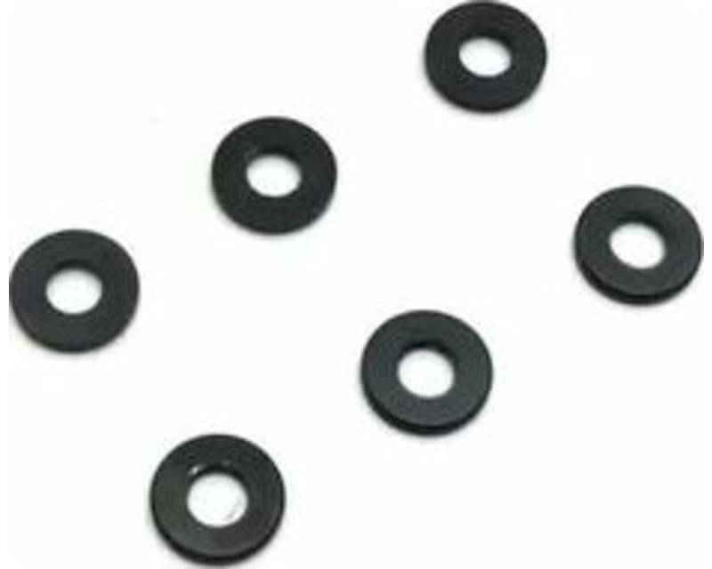 Alluminum Collar 3x7x1mm / Black / 6 pieces