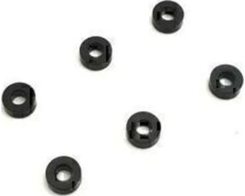 Aluminum Collar 3x7x3mm/Black/6 pieces