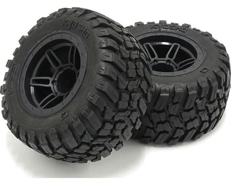 Glued Tire & Wheel Set (Rage2.0/Bk/2 Pieces)