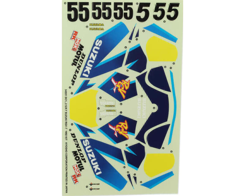 Hang On Racer Suzuki RGV1992 Motorcycle Decal Sheets (2)