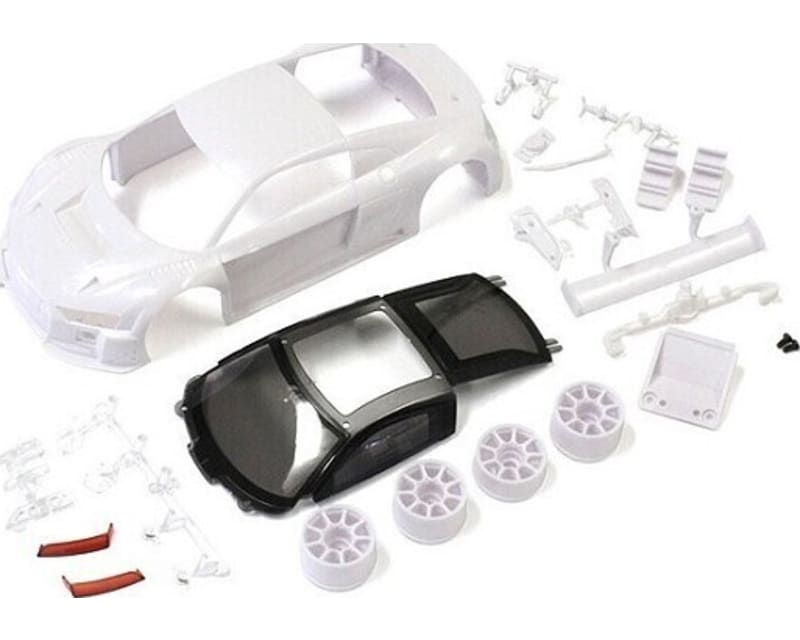 Tap to zoom Audi R8lms 2015/16 White Body Set for Mini-Z