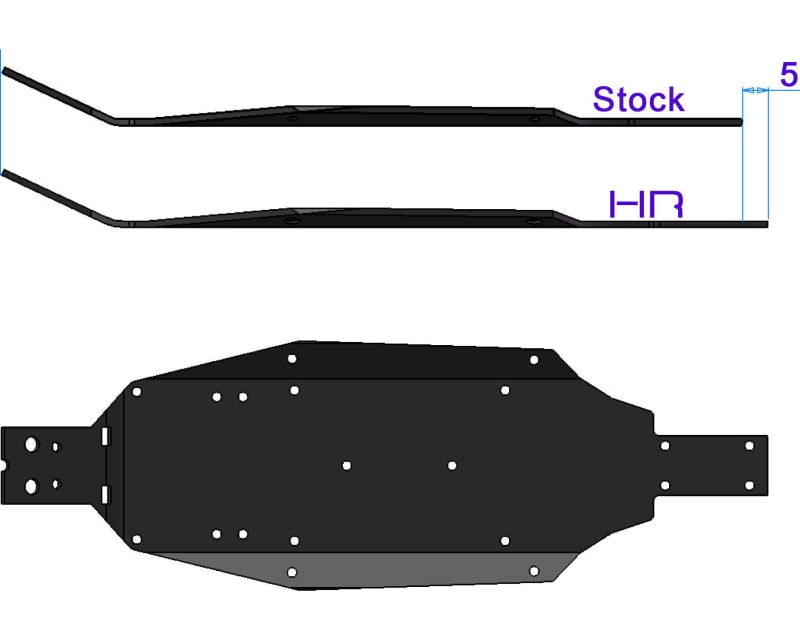 Tap to zoom 6061 +5mm HS Chassis Conversion Micro B