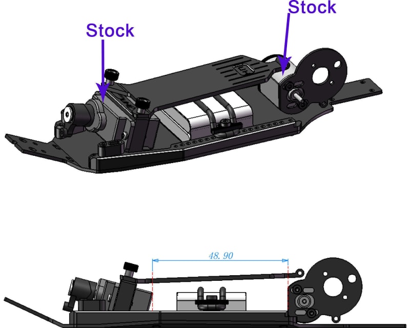 Tap to zoom 6061 +5mm HS Chassis Conversion Micro B
