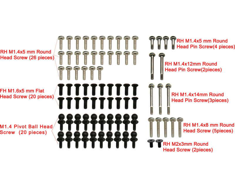 Hardware set (82) Losi Micro B/T