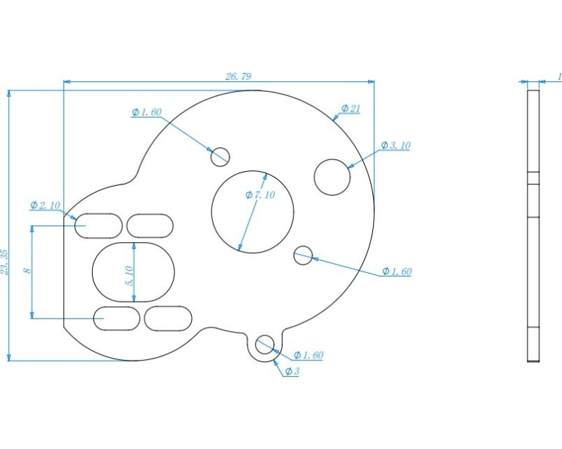 Stainless Steel Mod Motor Mount: Micro-B/T