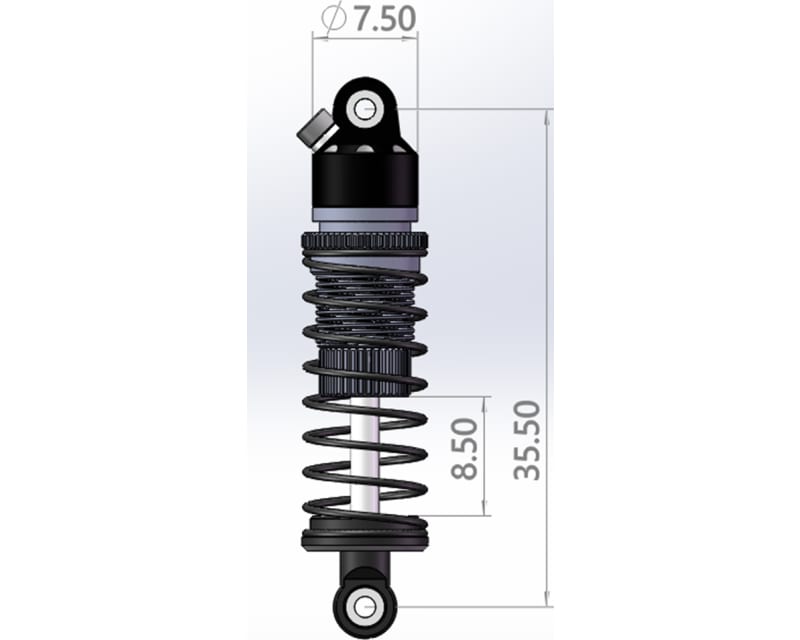 6061 Damper Shock 35.5mm (2): Losi Micro-B