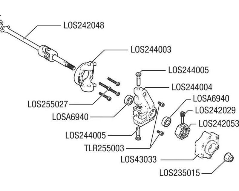 Stainless Steel D shaft King Pin Losi LMT LMT2.0
