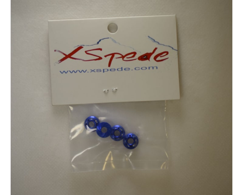 Blue Aluminum M5 Serrated Flange Wheel Nuts