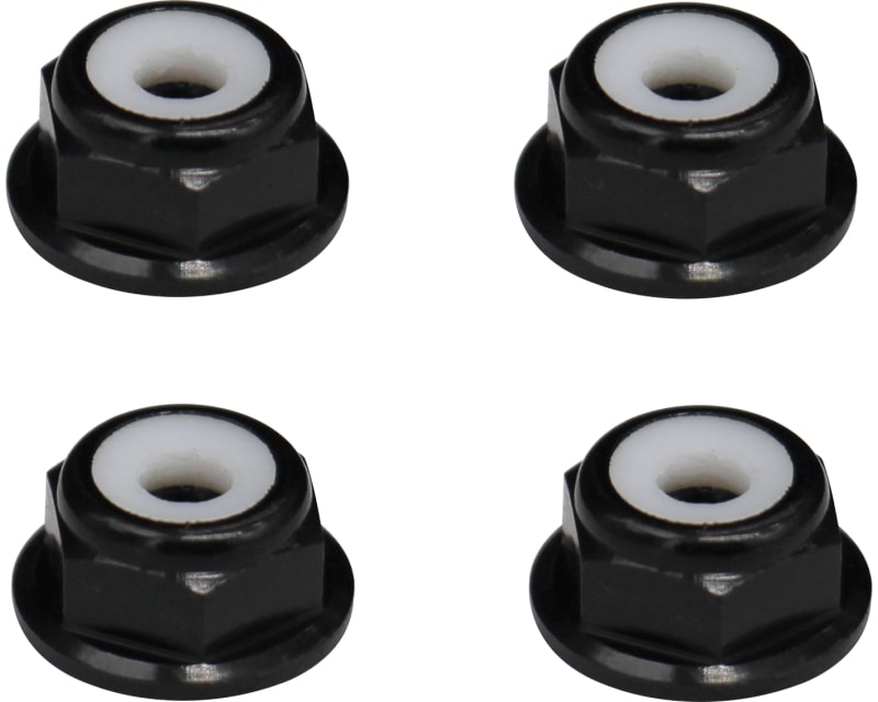 Aluminum 9mm Flanged M3 Lock Nut (4)