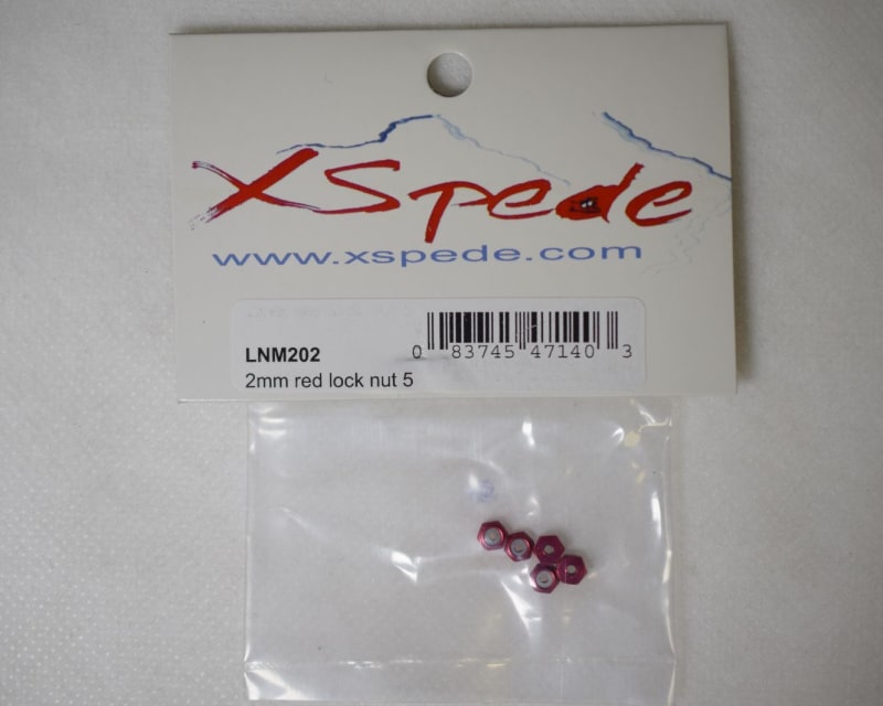 2mm Red Lock Nut (5)