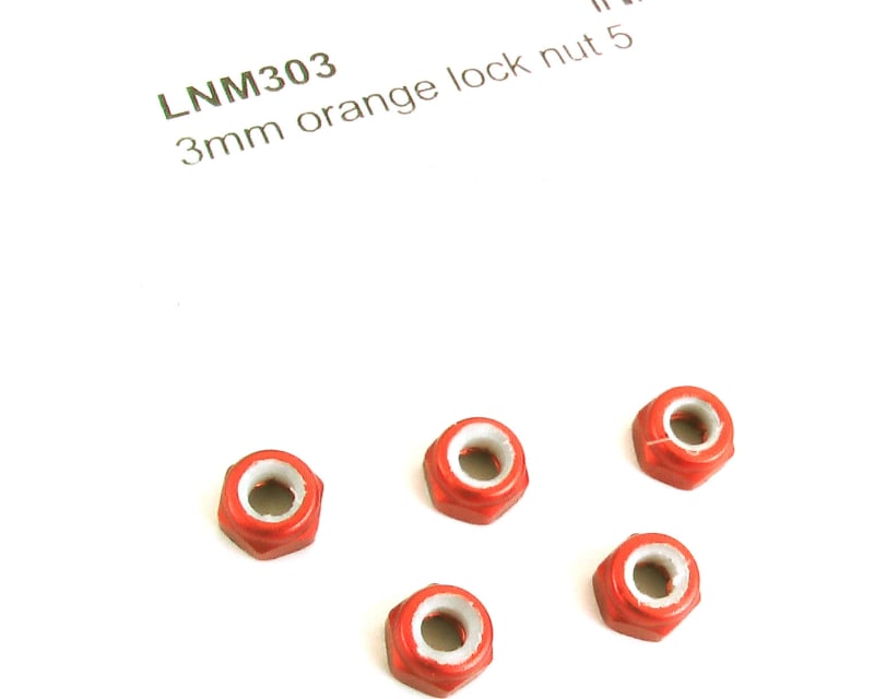 Tap to zoom 3mm Orange Lock Nut (5)