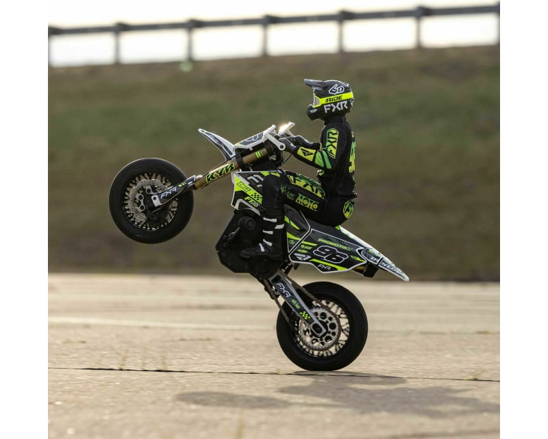 Promoto-SM 1/4 Super Moto Motorcycle FXR White: RTR Basic