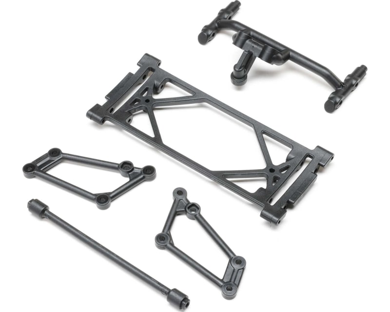 Front Wing Mount Set Black: 22S Sprint photo