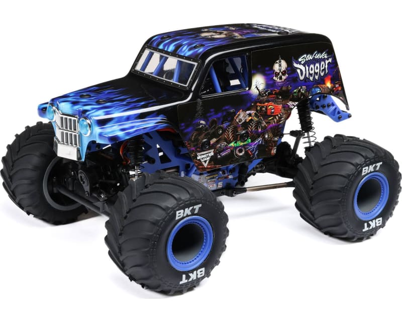 1/18 Mini LMT Son Uva Digger 2S 4X4 RTR Brushed Monster Truck Ba photo