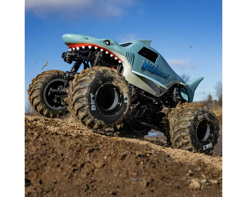 1/18 Mini LMT Megalodon 2S 4X4 RTR Brushed Monster Truck Battery