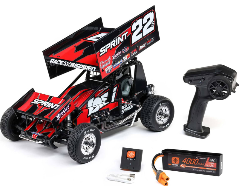 22S Sprint RTR with Battery and Charger Red: 1/10 2WD