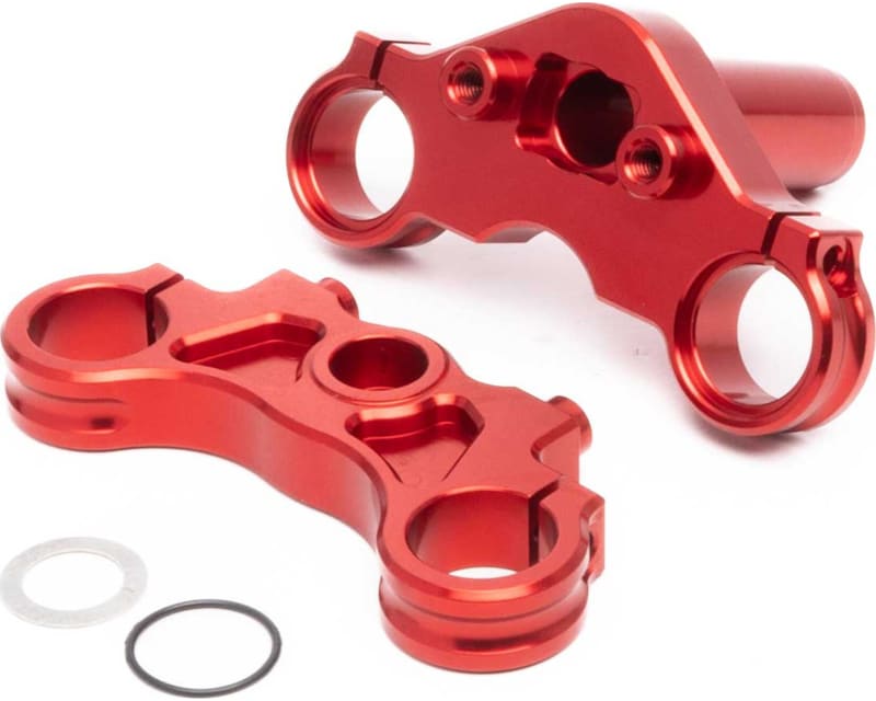 Aluminum Triple Clamp Set Red: PM-MX/SM