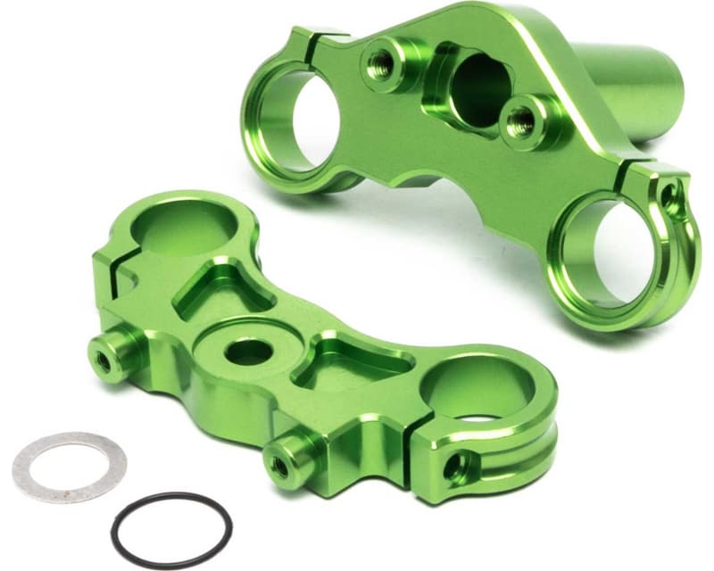 Aluminum Triple Clamp Set Green: PM-MX/SM